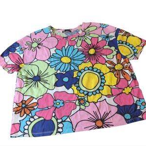 nwot Zara floral cotton tee size S